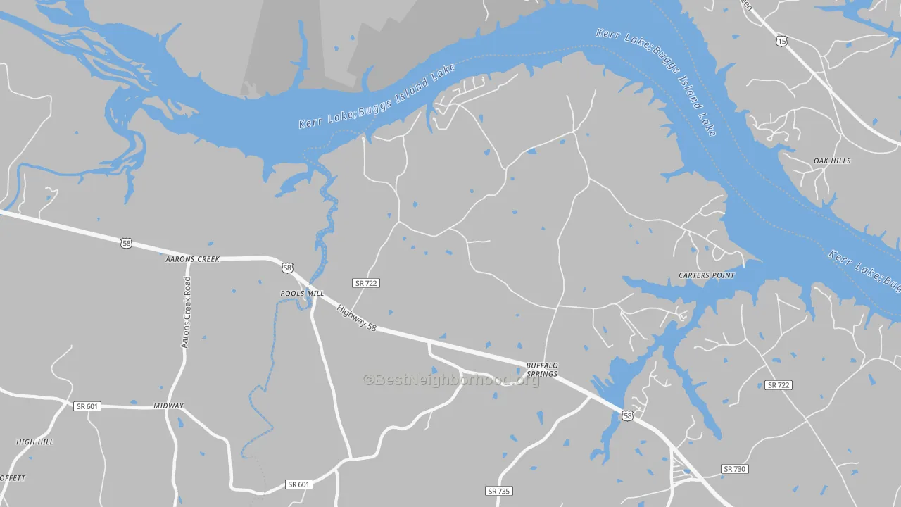 Transit Grade map of Buffalo Springs, VA