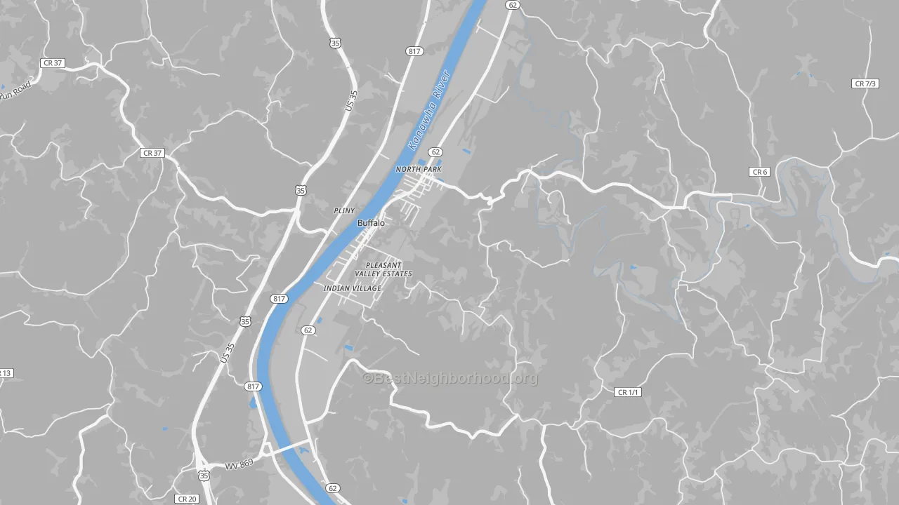 Transit Grade map of Buffalo, WV