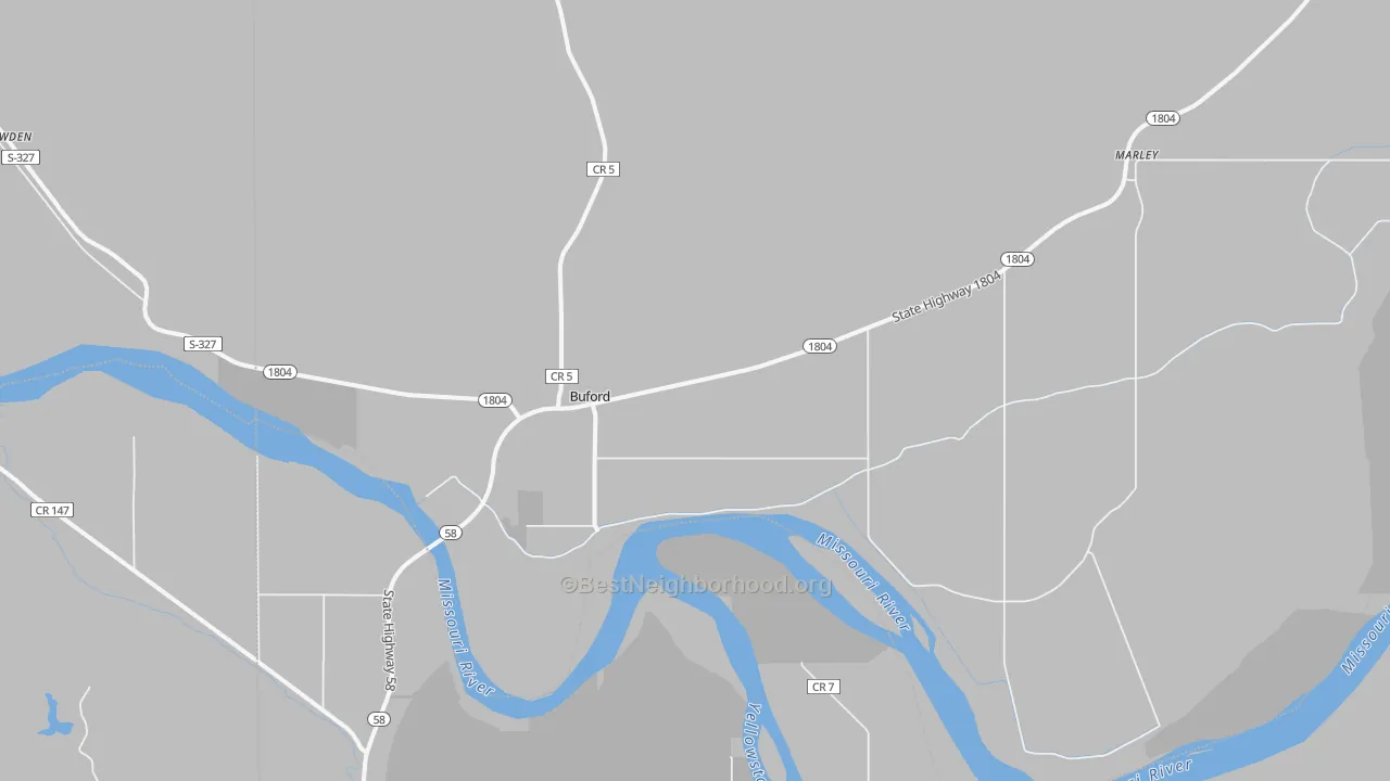 Transit Grade map of Buford, ND