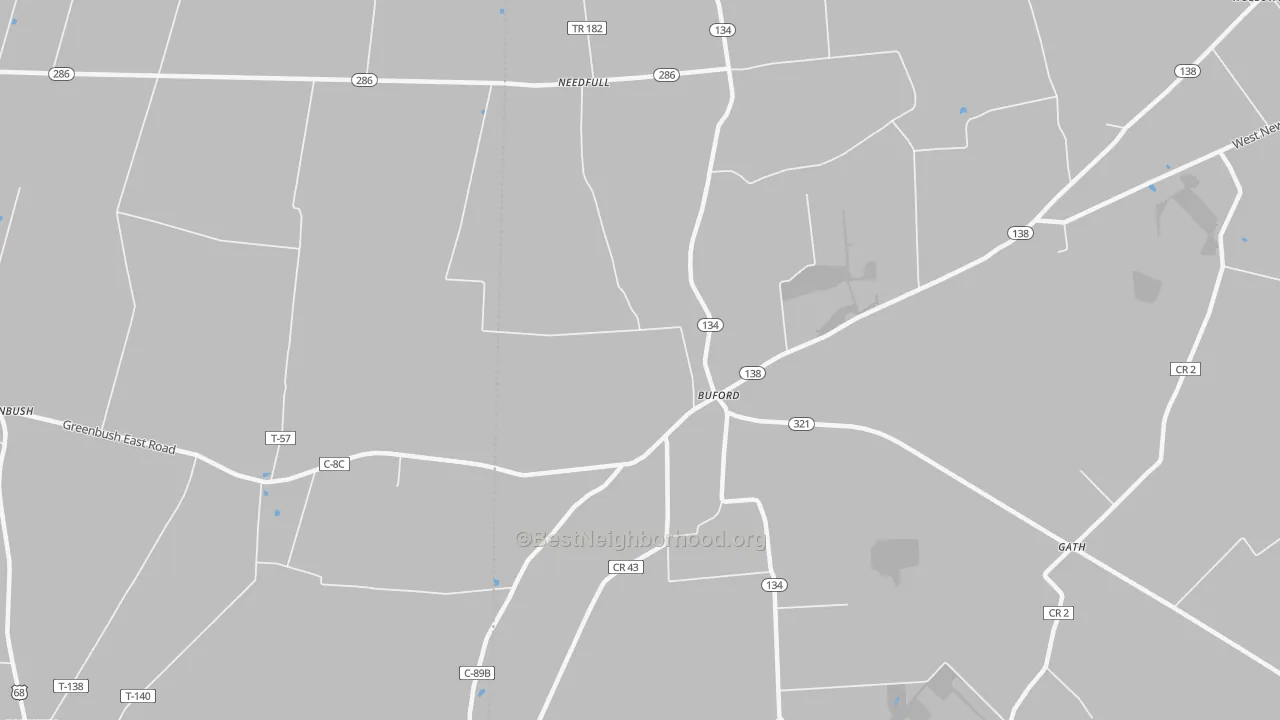 Transit Grade map of Buford, OH