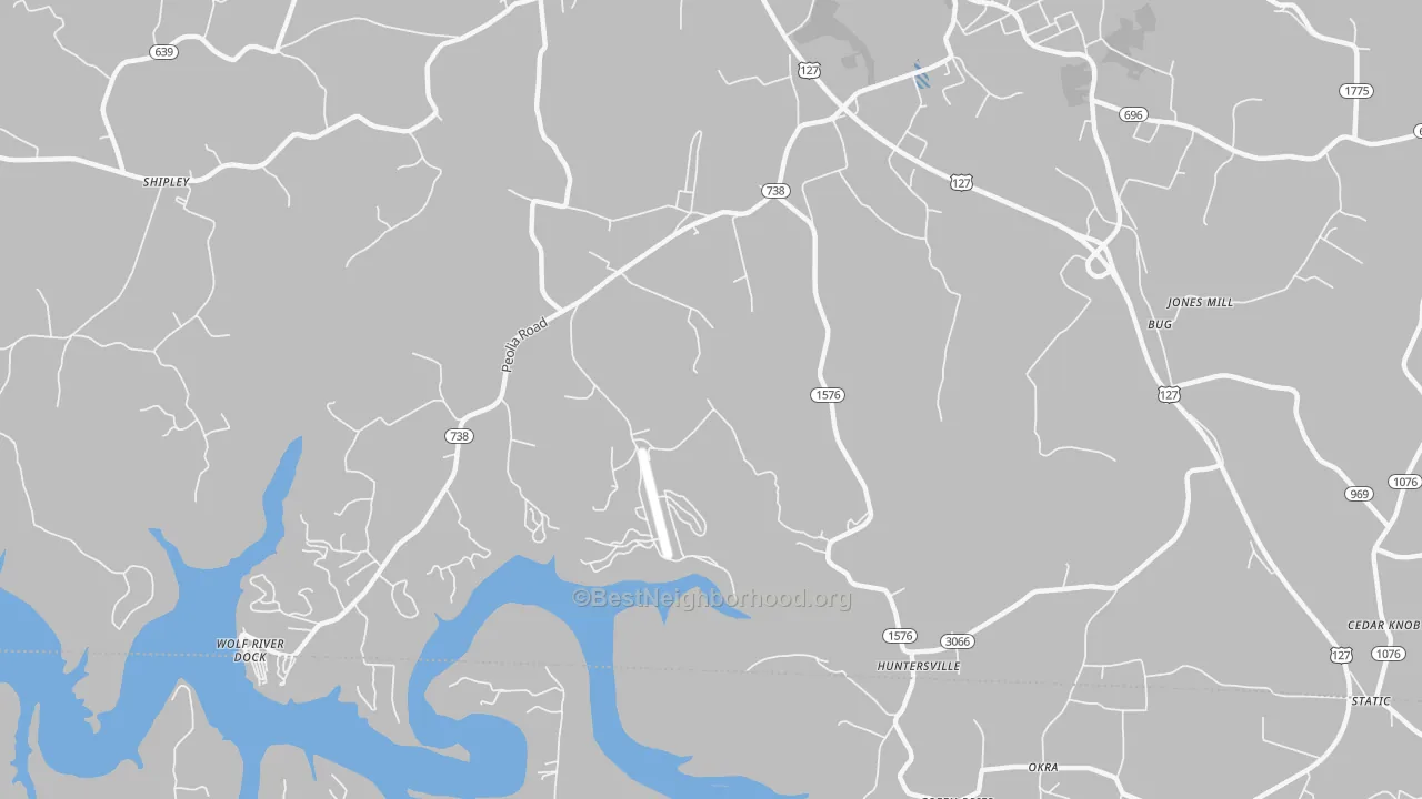 Transit Grade map of Bug, KY