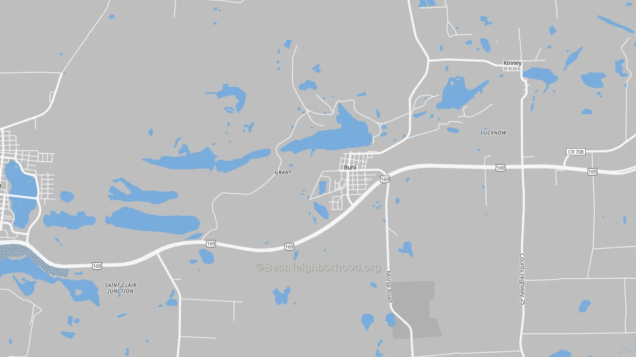 Transit Grade map of Buhl, MN