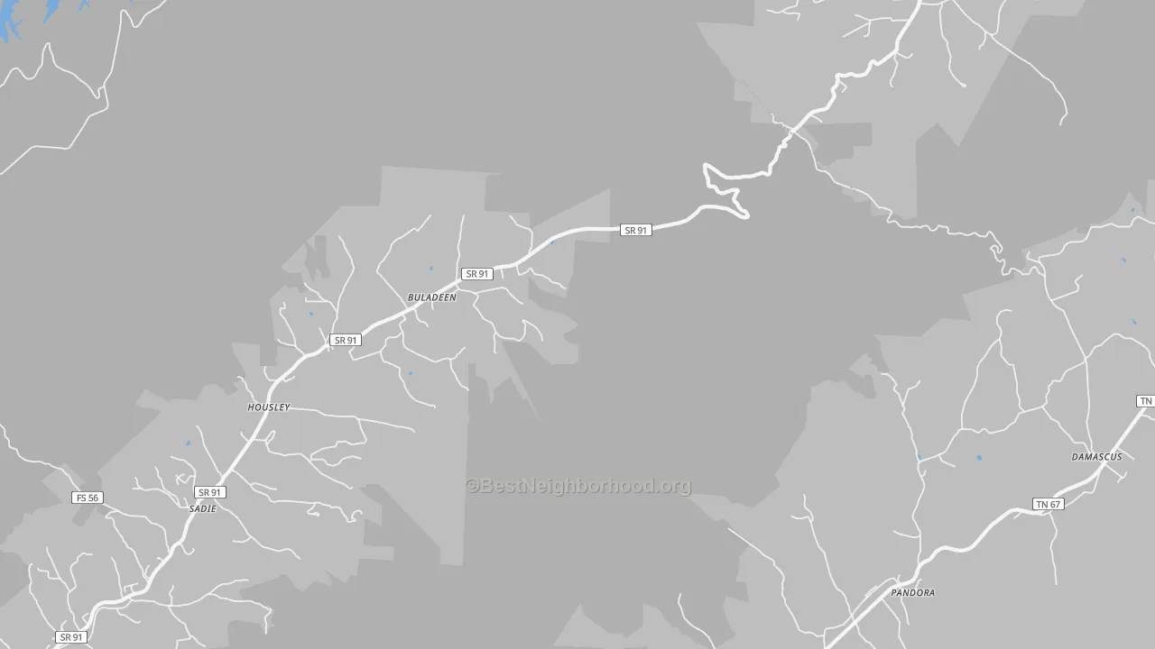 Transit Grade map of Buladeen, TN