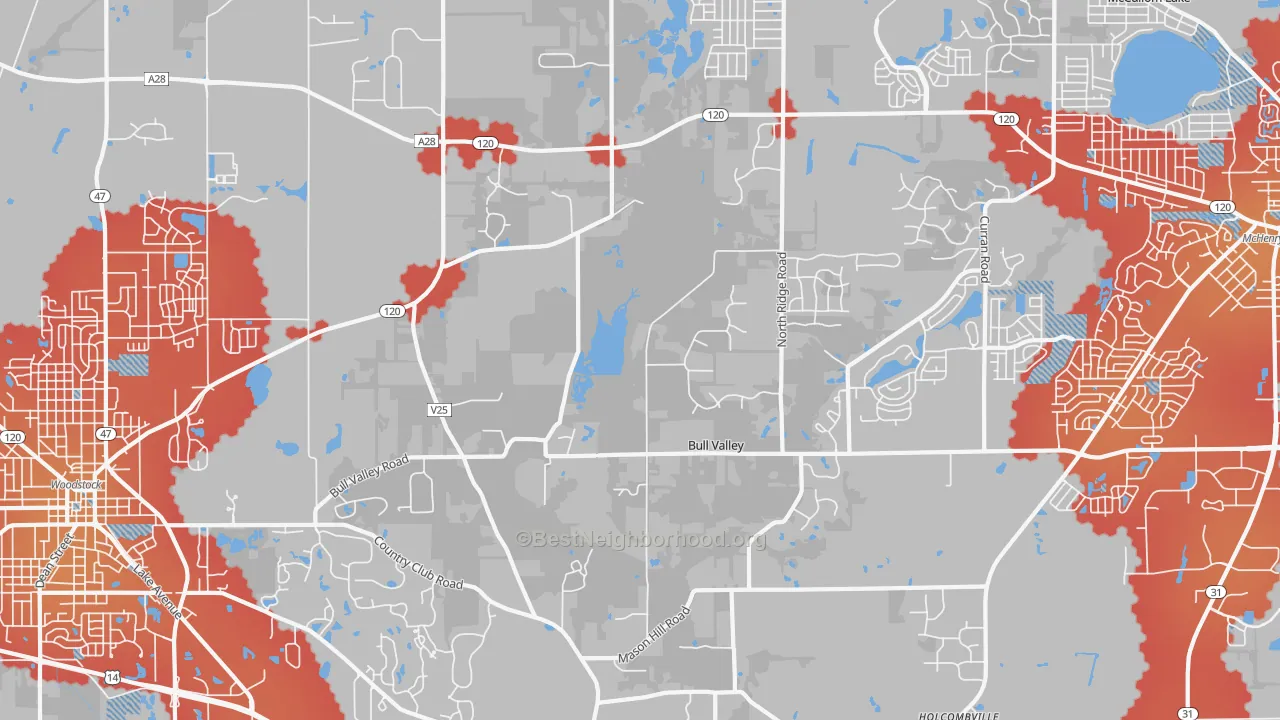 Transit Grade map of Bull Valley, IL