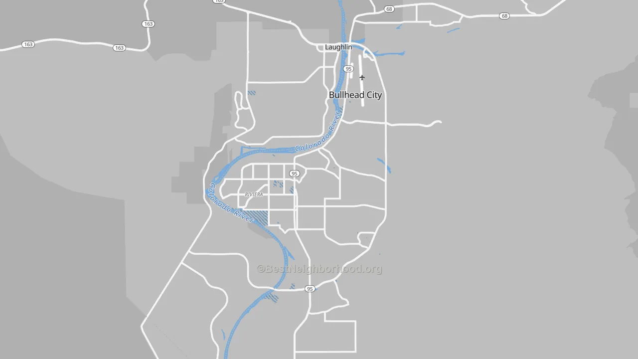 Transit Grade map of Bullhead City, AZ