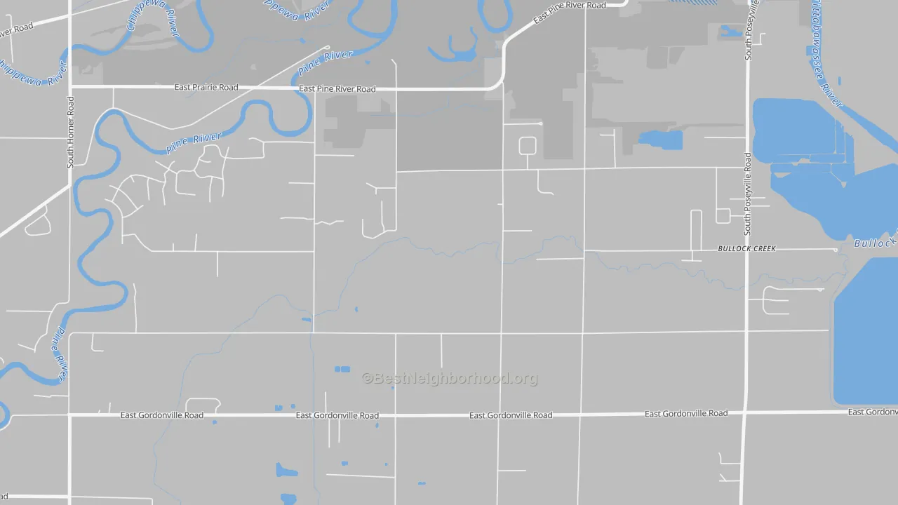 Transit Grade map of Bullock Creek, MI
