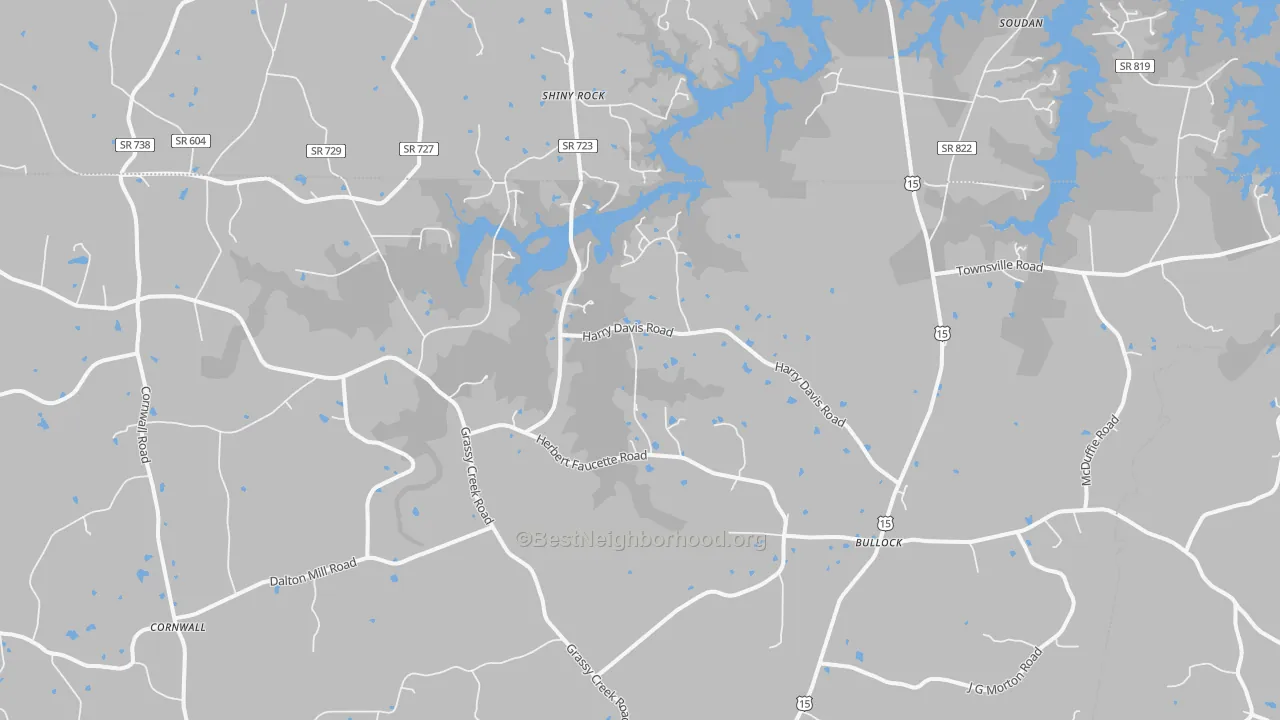 Transit Grade map of Bullock, NC