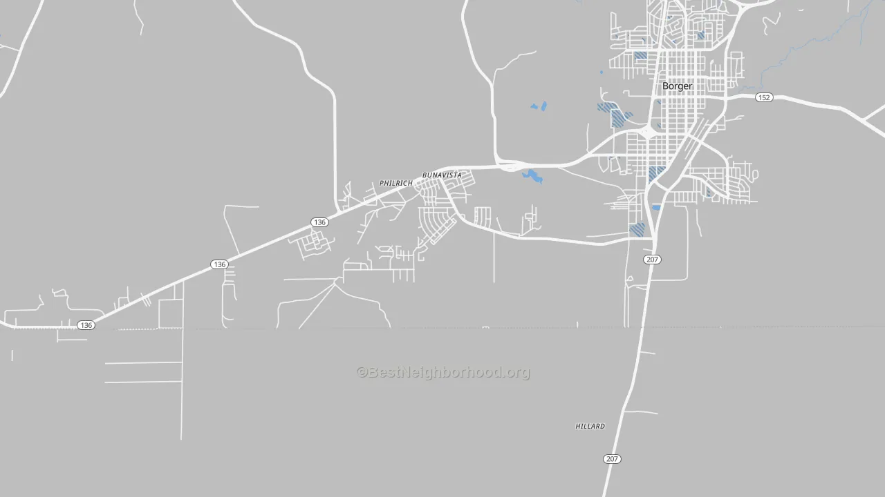 Transit Grade map of Bunavista, TX