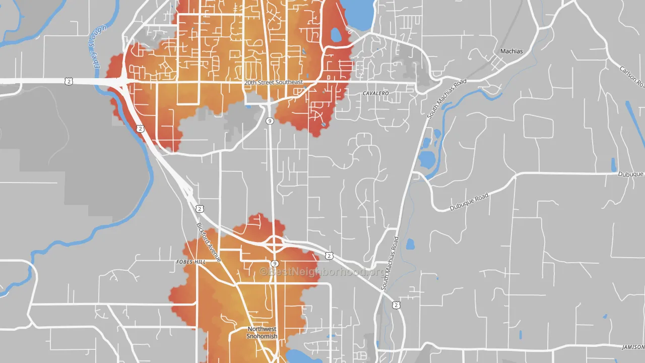 Transit Grade map of Bunk Foss, WA