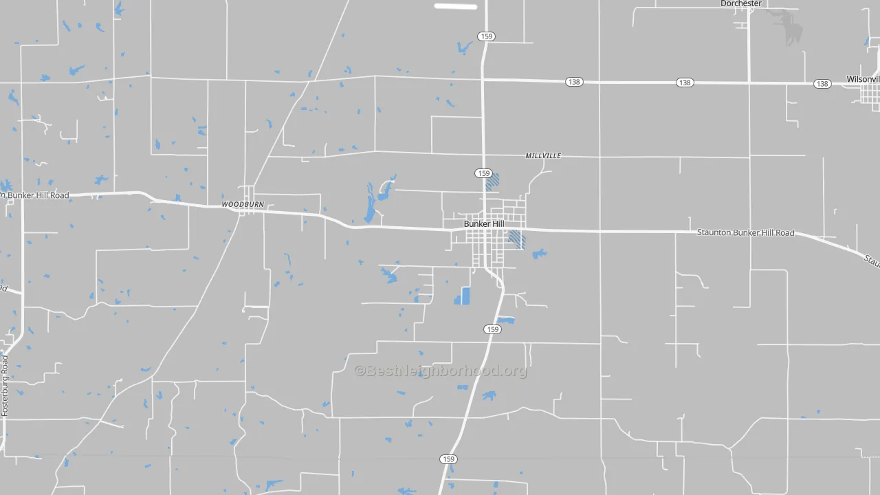 Transit Grade map of Bunker Hill, IL