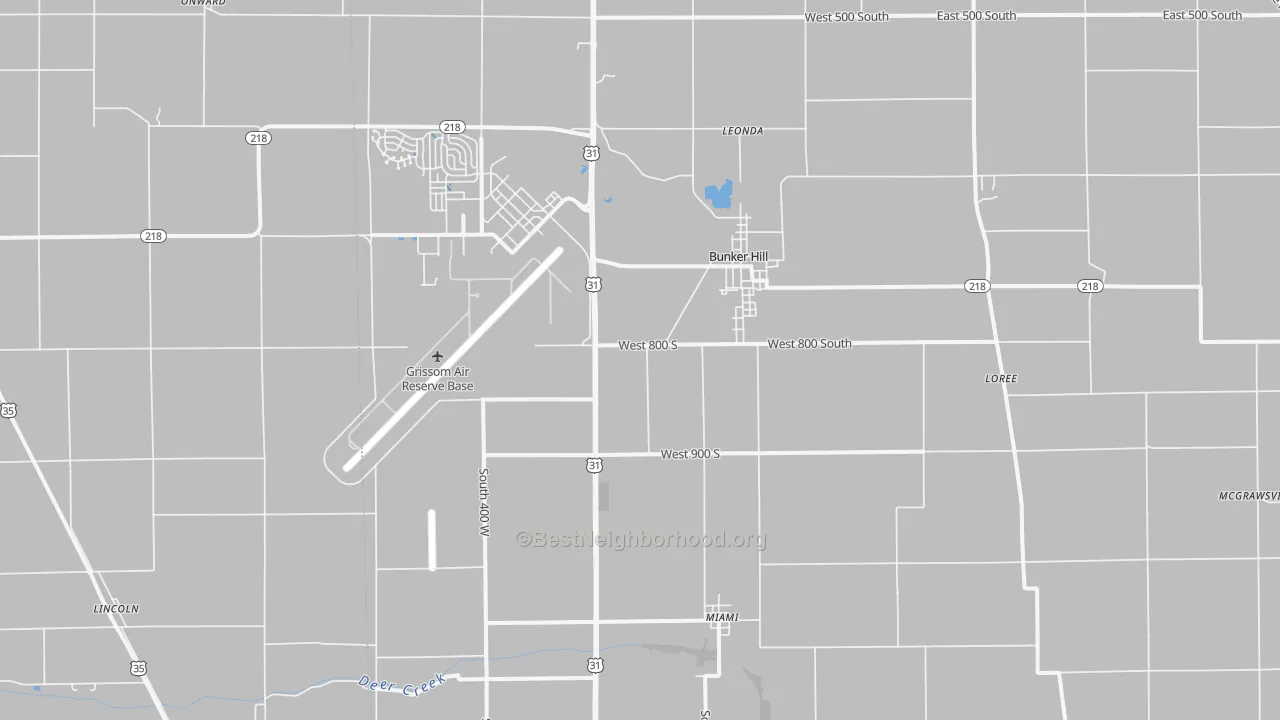 Transit Grade map of Bunker Hill, IN