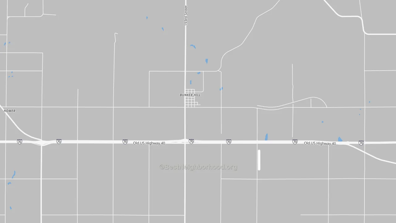 Transit Grade map of Bunker Hill, KS