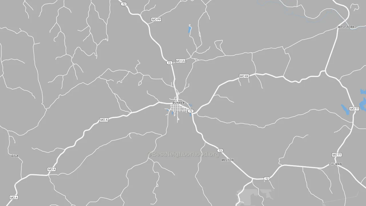 Transit Grade map of Bunker, MO