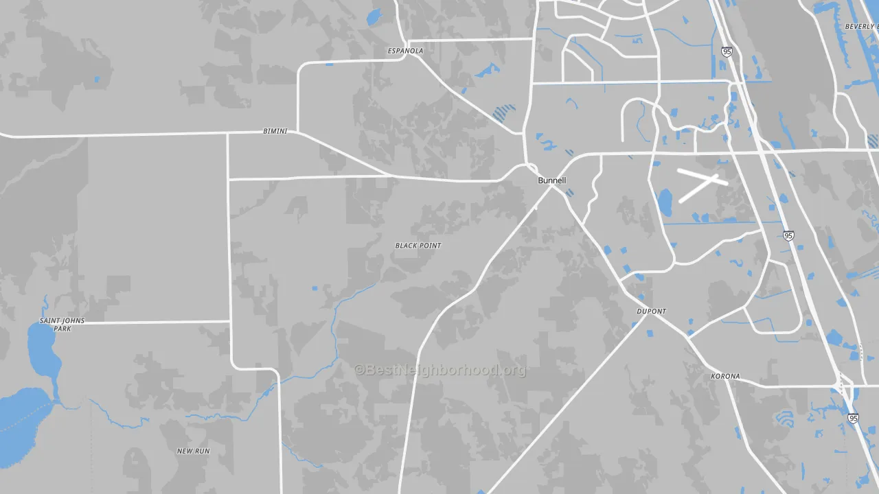 Transit Grade map of Bunnell, FL