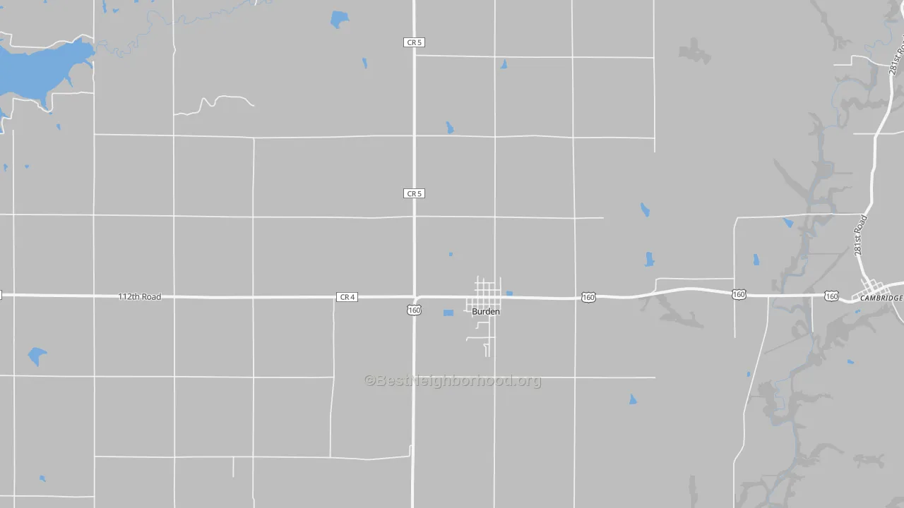 Transit Grade map of Burden, KS