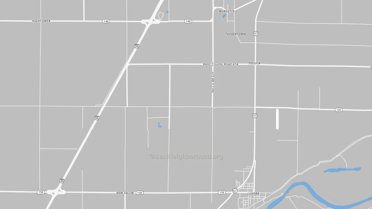 Transit Grade map of Burdette, AR