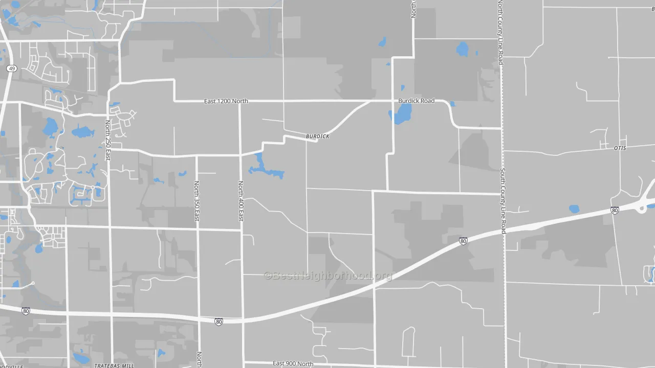 Transit Grade map of Burdick, IN