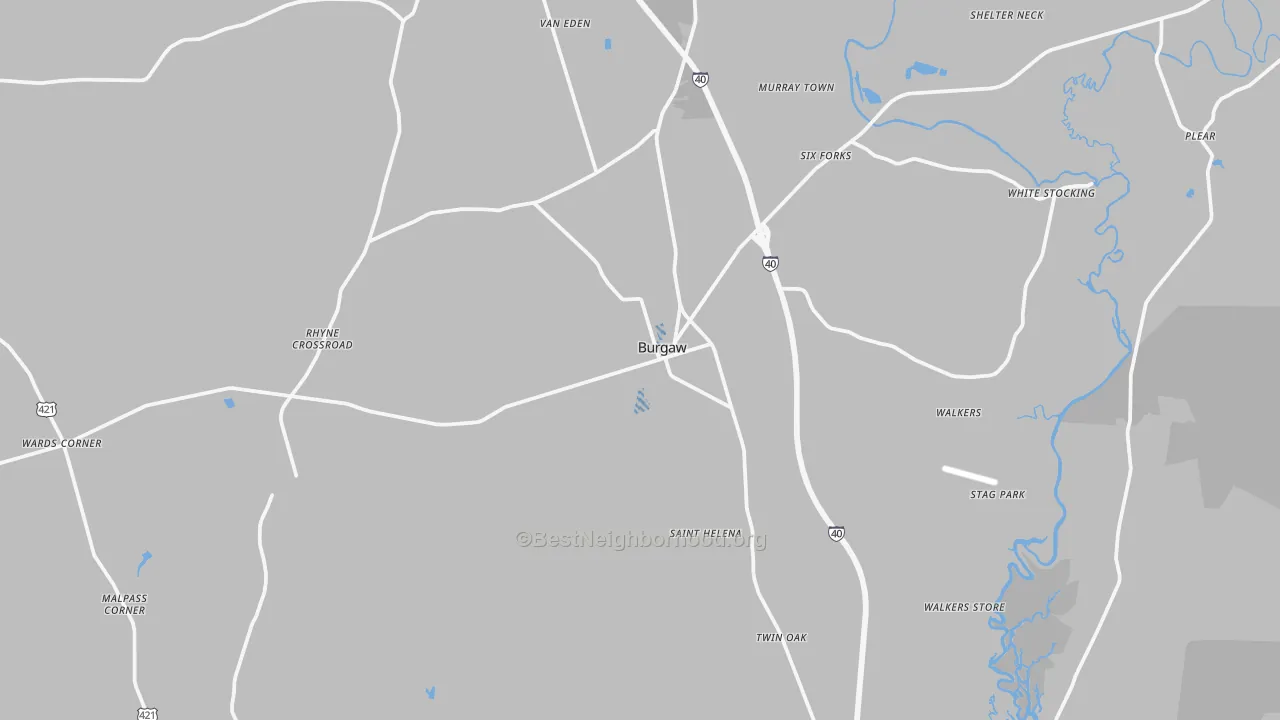 Transit Grade map of Burgaw, NC