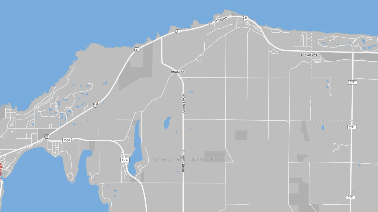 Transit Grade map of Burgess, MI