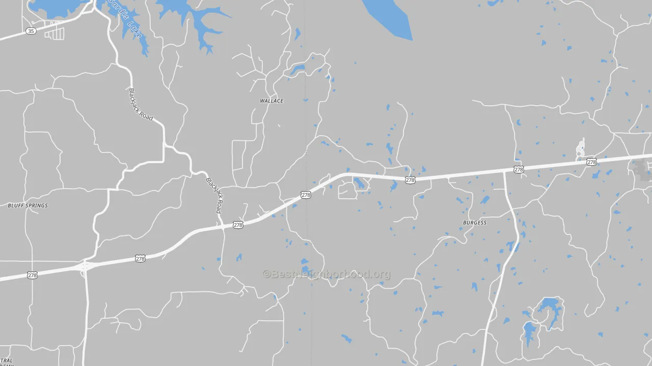 Transit Grade map of Burgess, MS