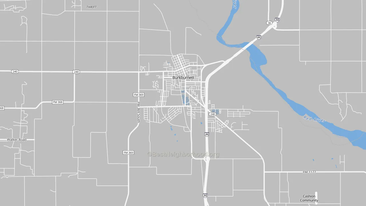 Transit Grade map of Burkburnett, TX