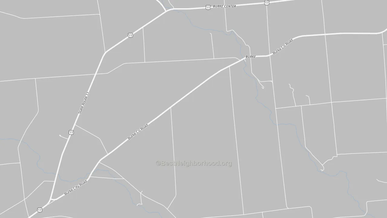 Transit Grade map of Burke Center, NY