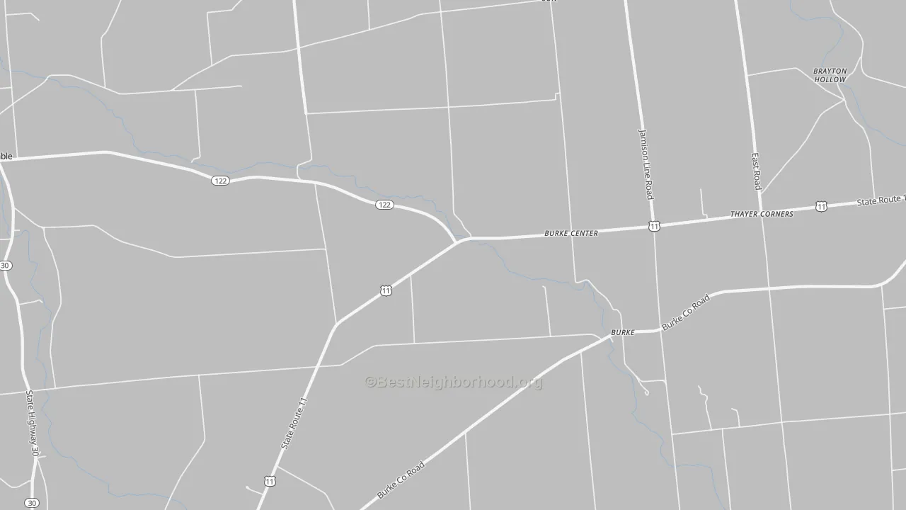 Transit Grade map of Burke, NY