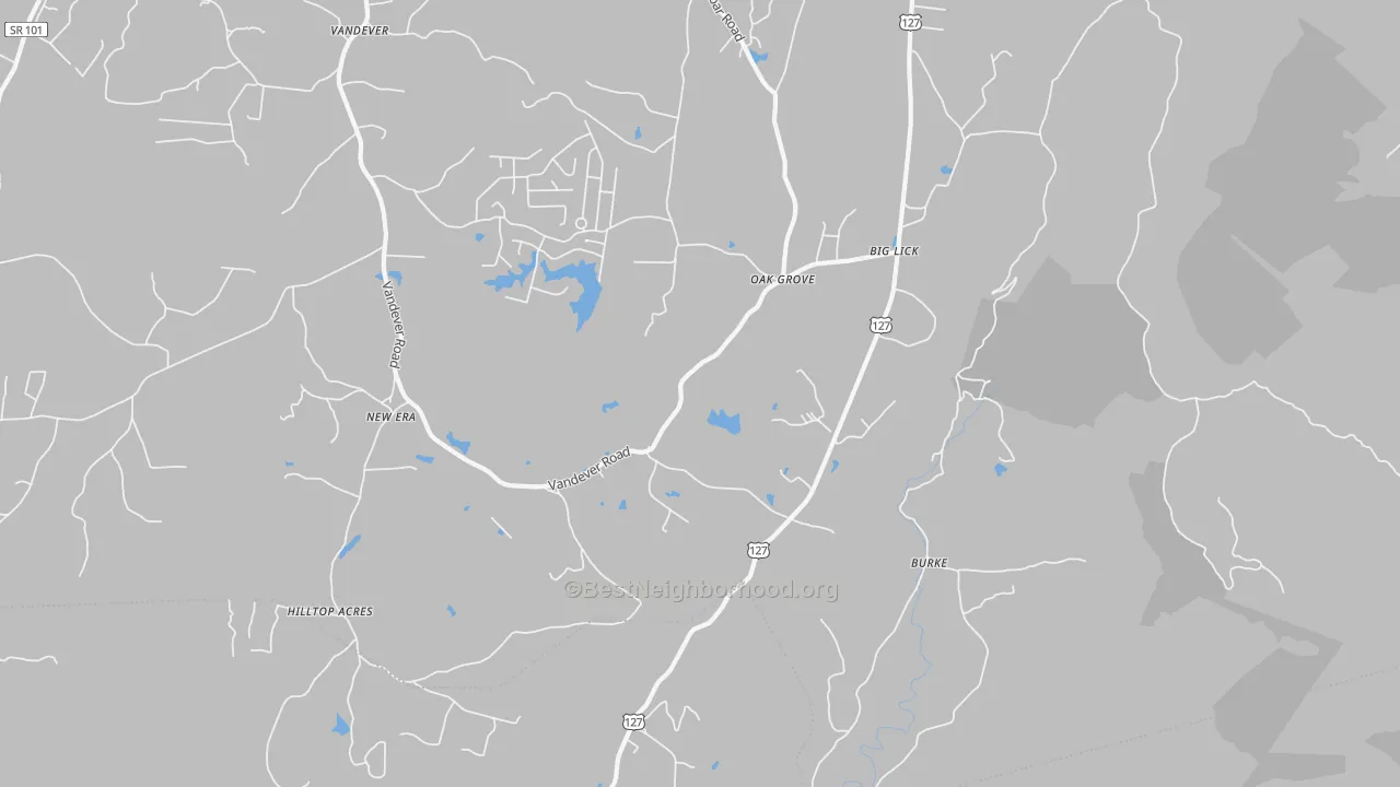 Transit Grade map of Burke, TN