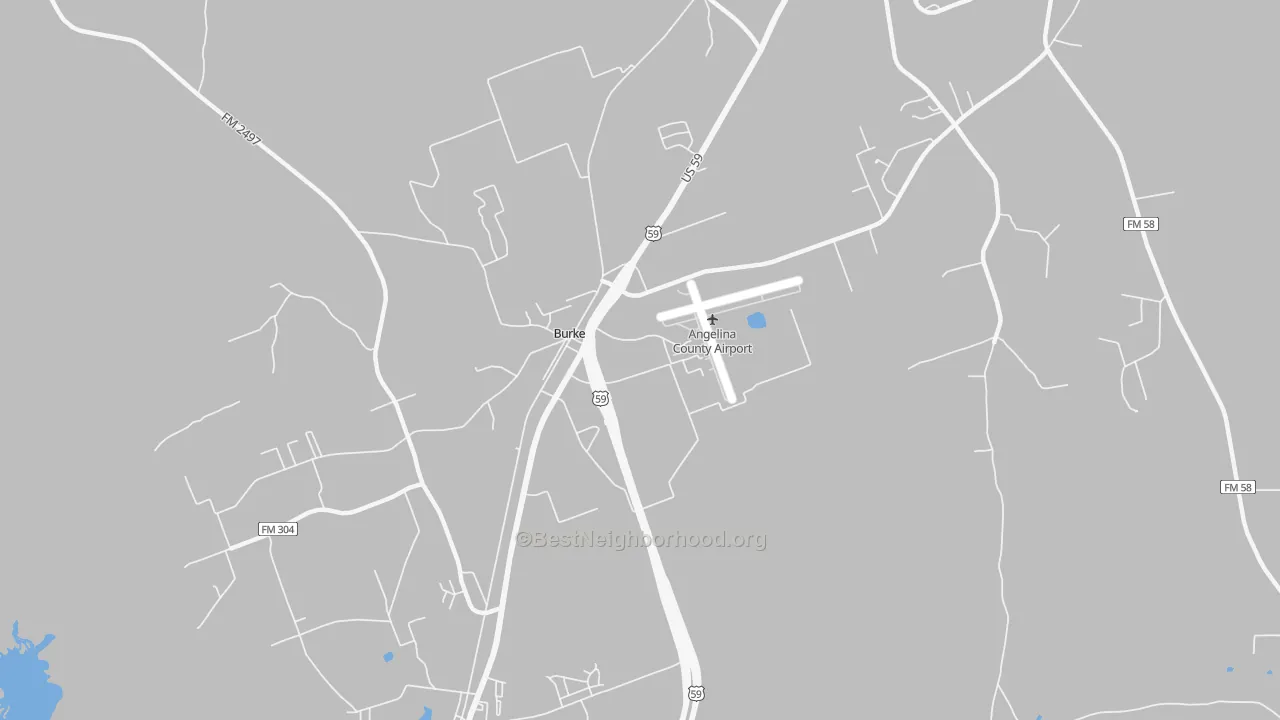 Transit Grade map of Burke, TX