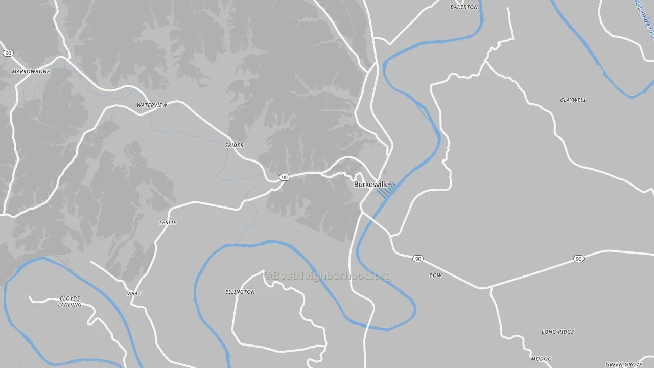 Transit Grade map of Burkesville, KY