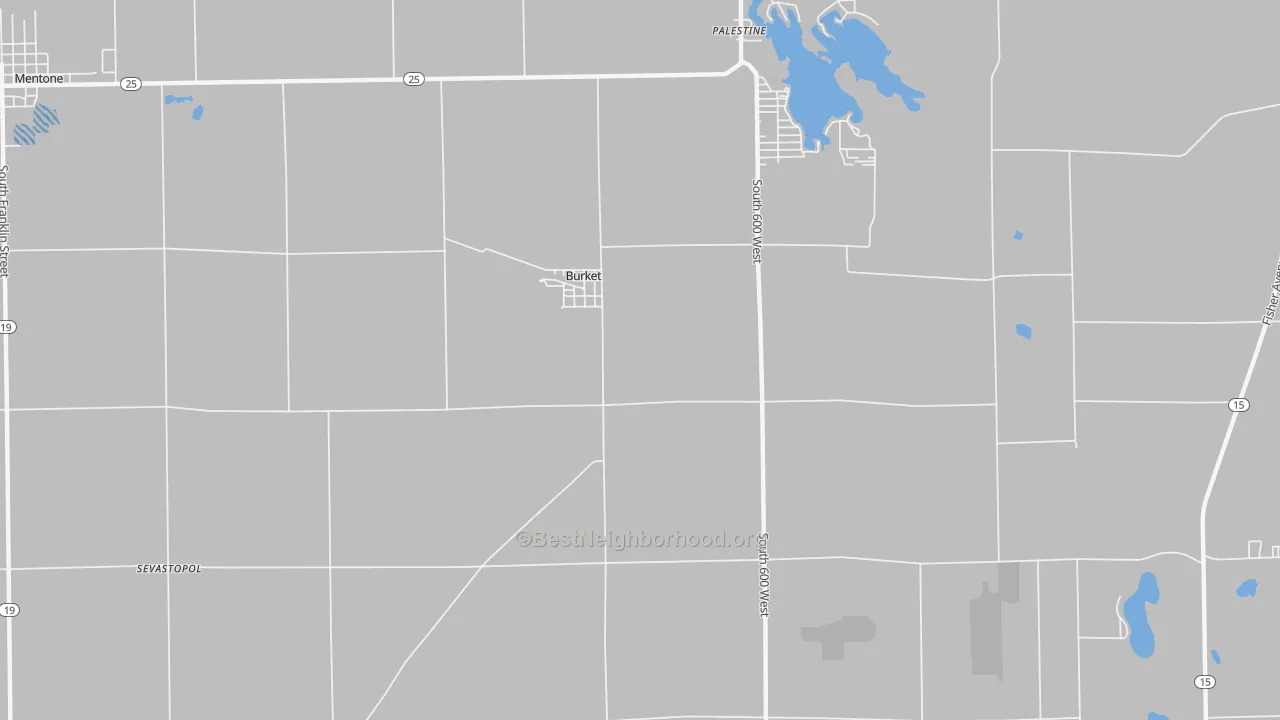 Transit Grade map of Burket, IN