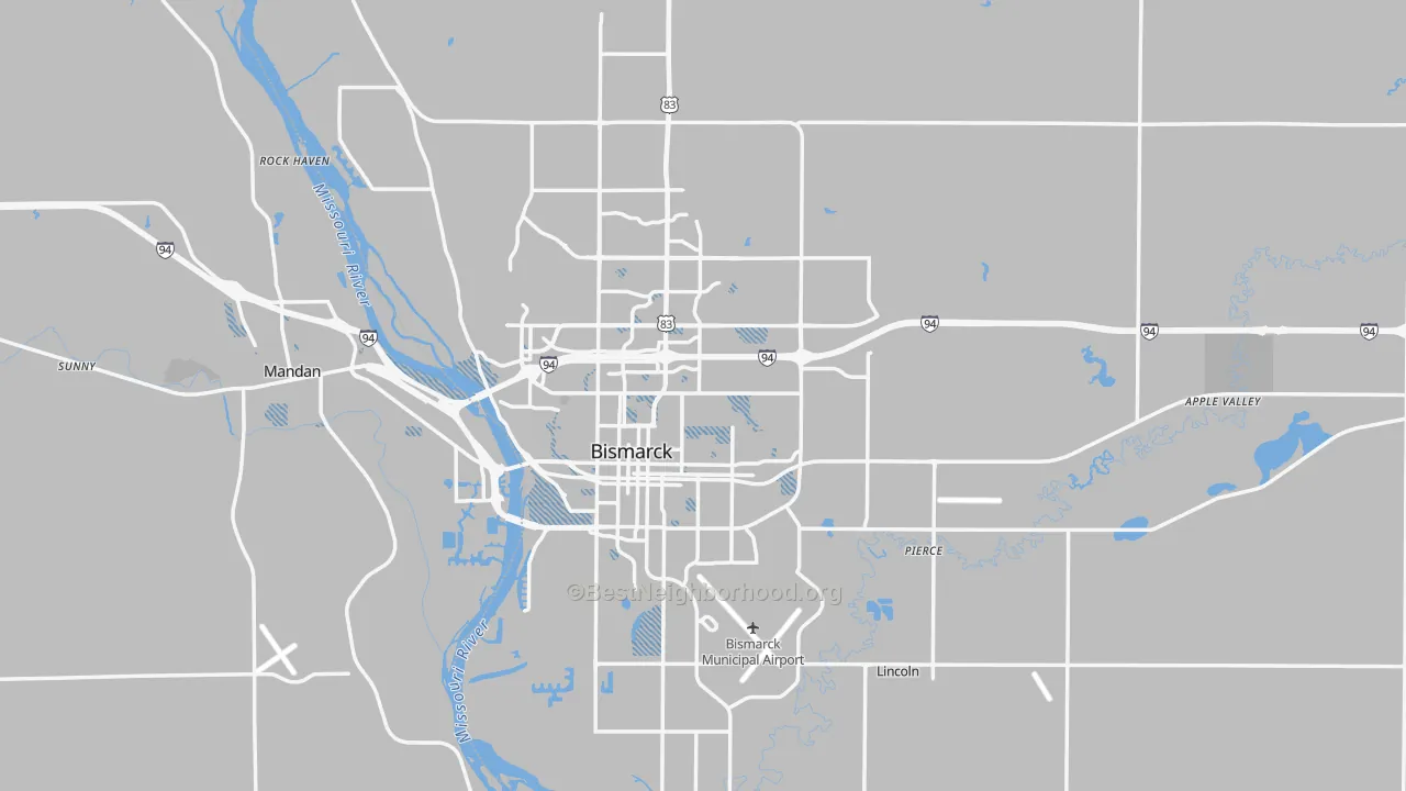Transit Grade map of Burleigh County, ND