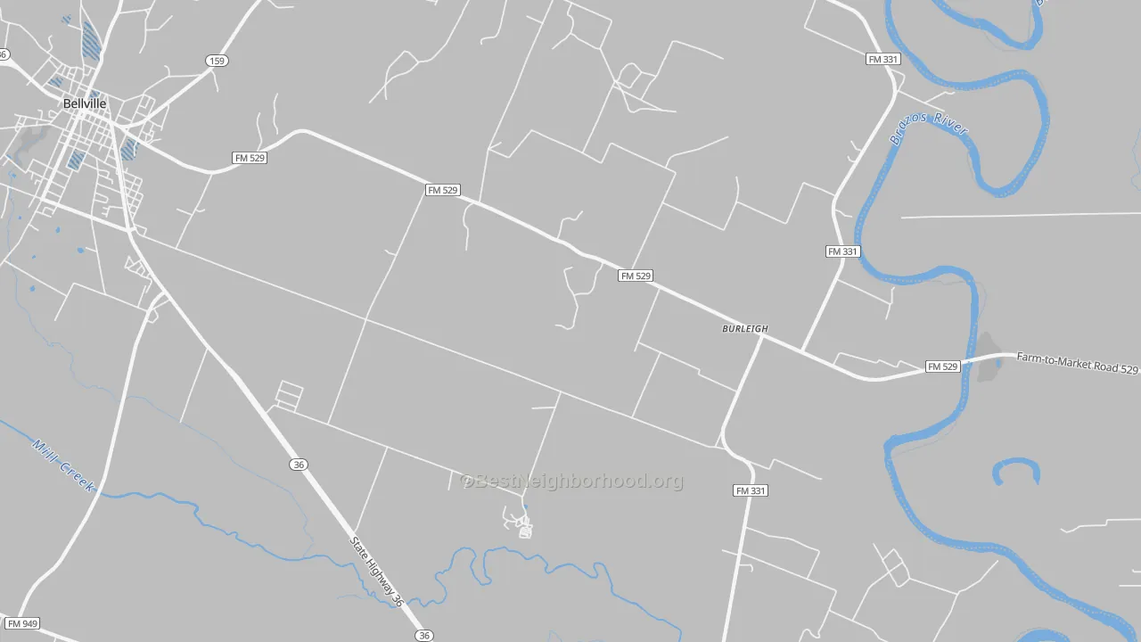 Transit Grade map of Burleigh, TX