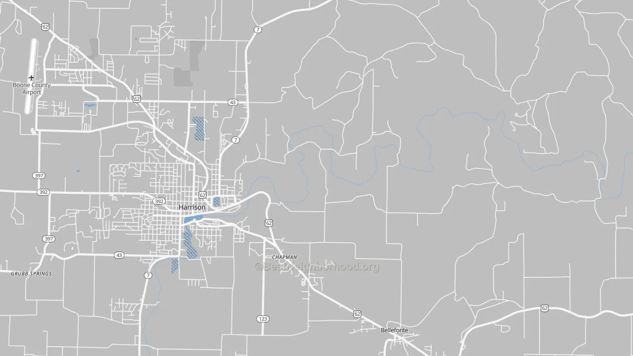 Transit Grade map of Burlington, AR