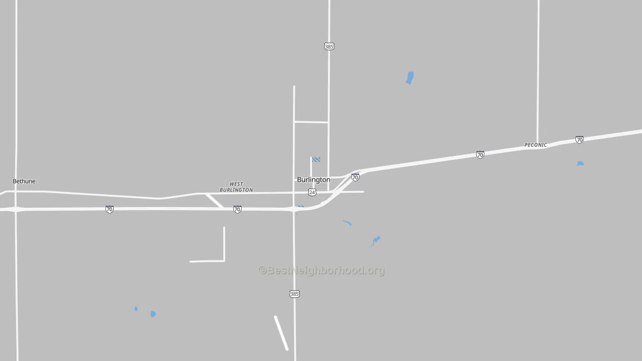 Transit Grade map of Burlington, CO