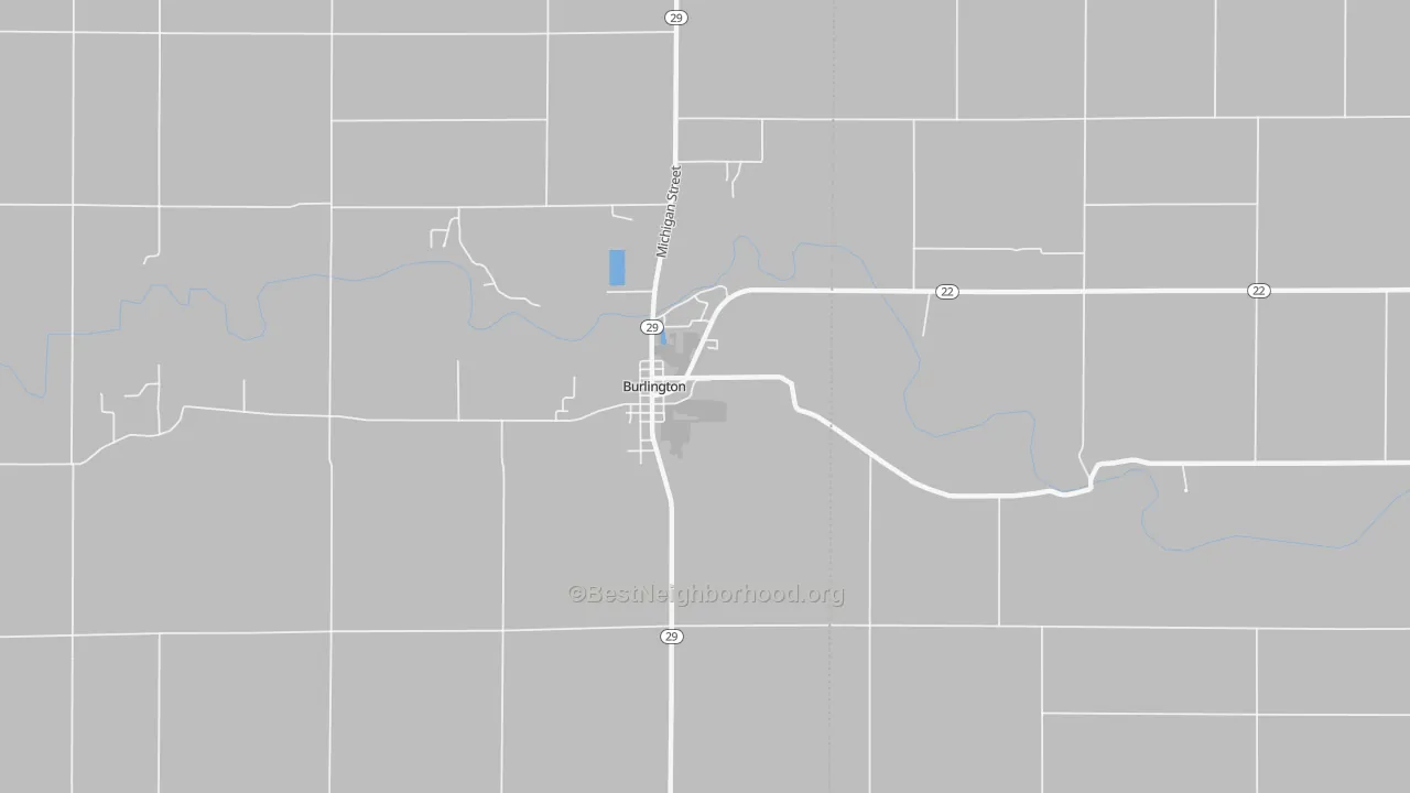 Transit Grade map of Burlington, IN