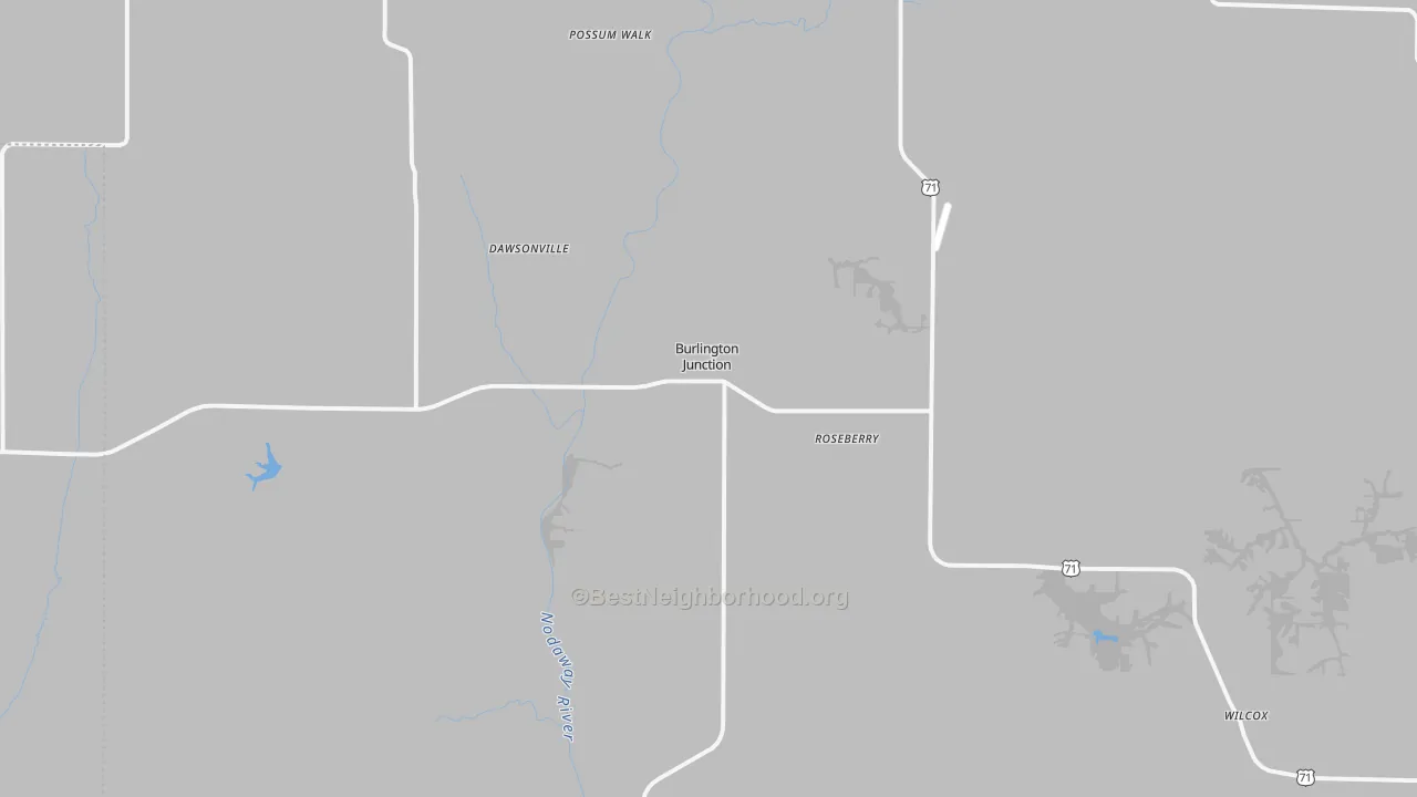 Transit Grade map of Burlington Junction, MO