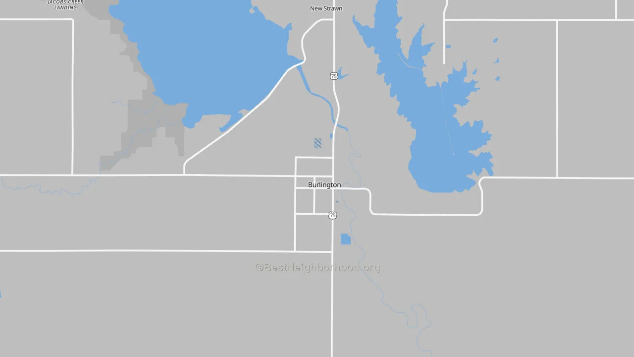 Transit Grade map of Burlington, KS