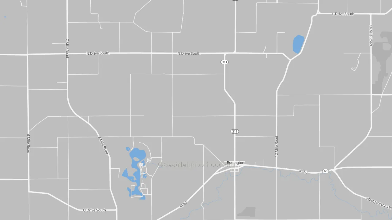 Transit Grade map of Burlington, MI