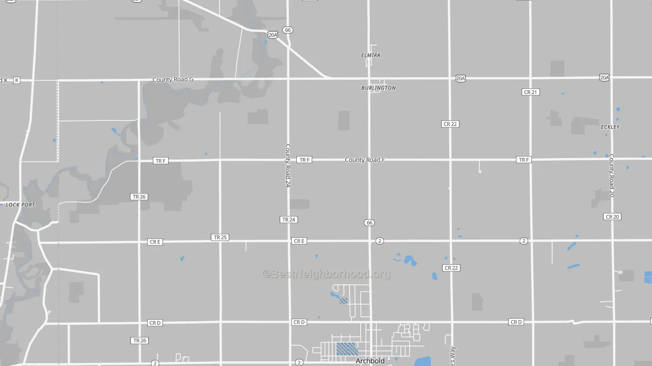 Transit Grade map of Burlington, OH