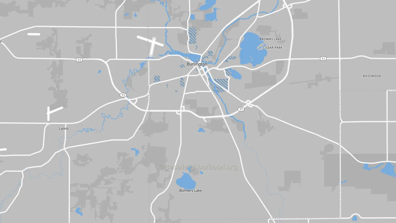 Transit Grade map of Burlington, WI