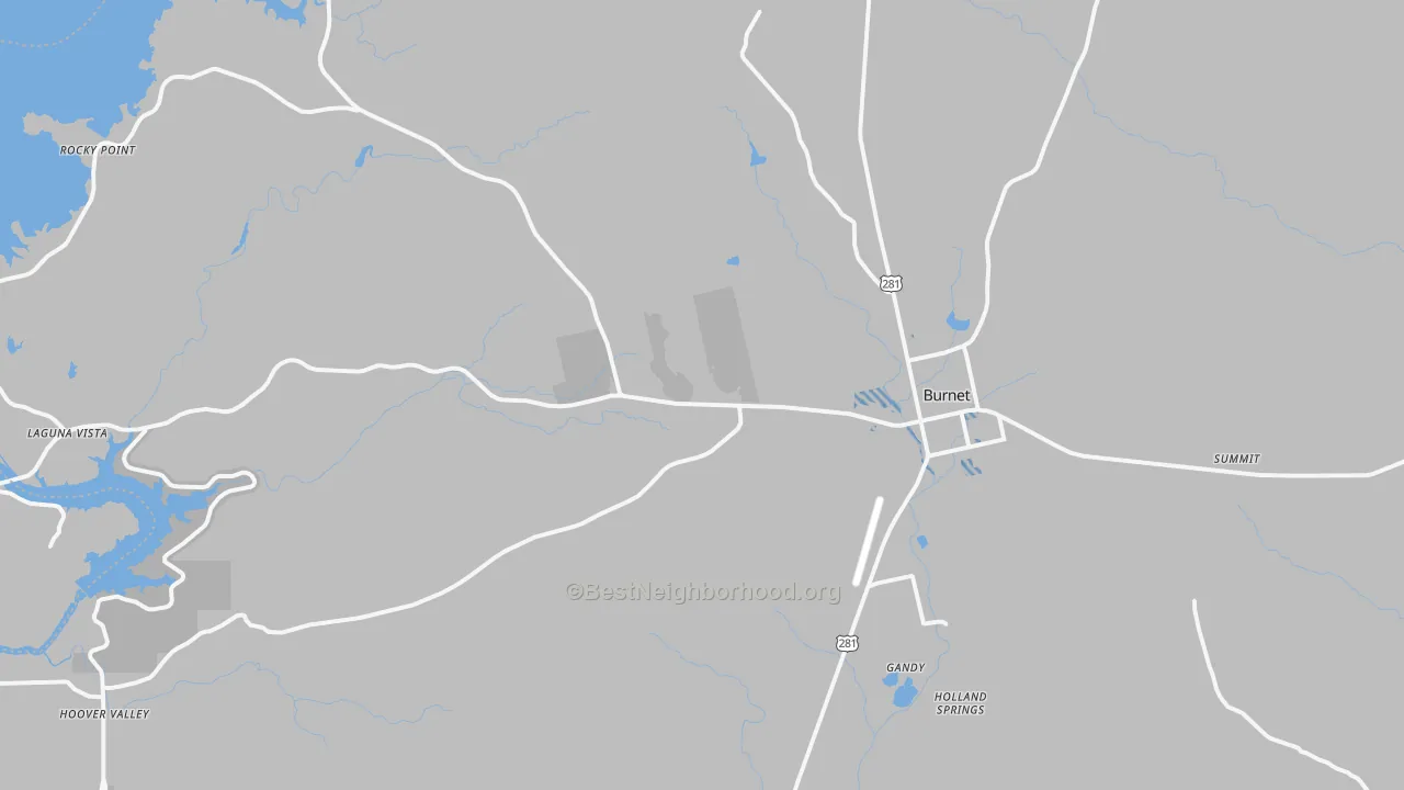 Transit Grade map of Burnet, TX