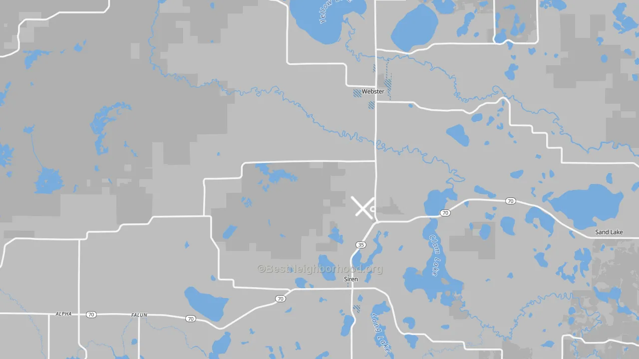Transit Grade map of Burnett County, WI