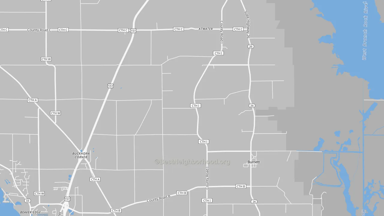 Transit Grade map of Burnett, WI