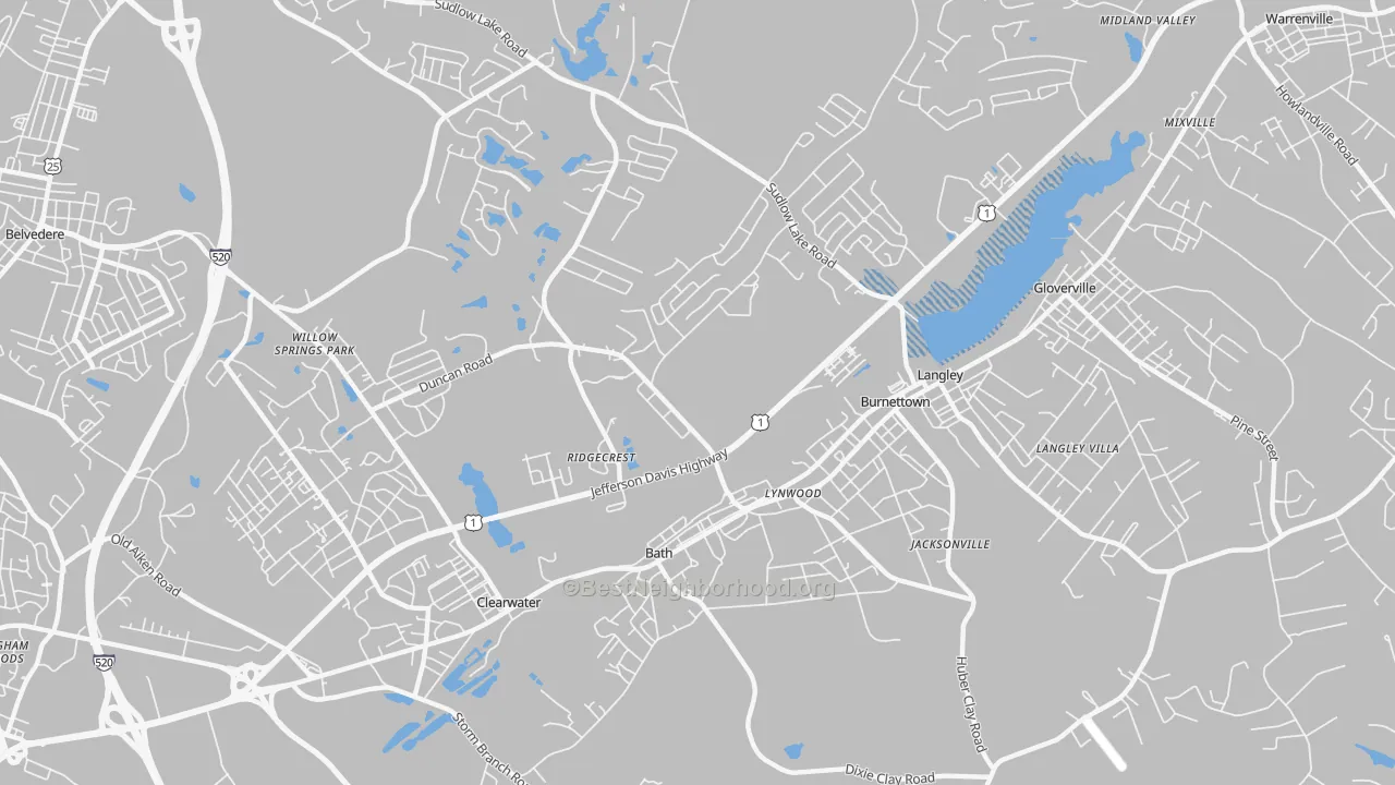 Transit Grade map of Burnettown, SC