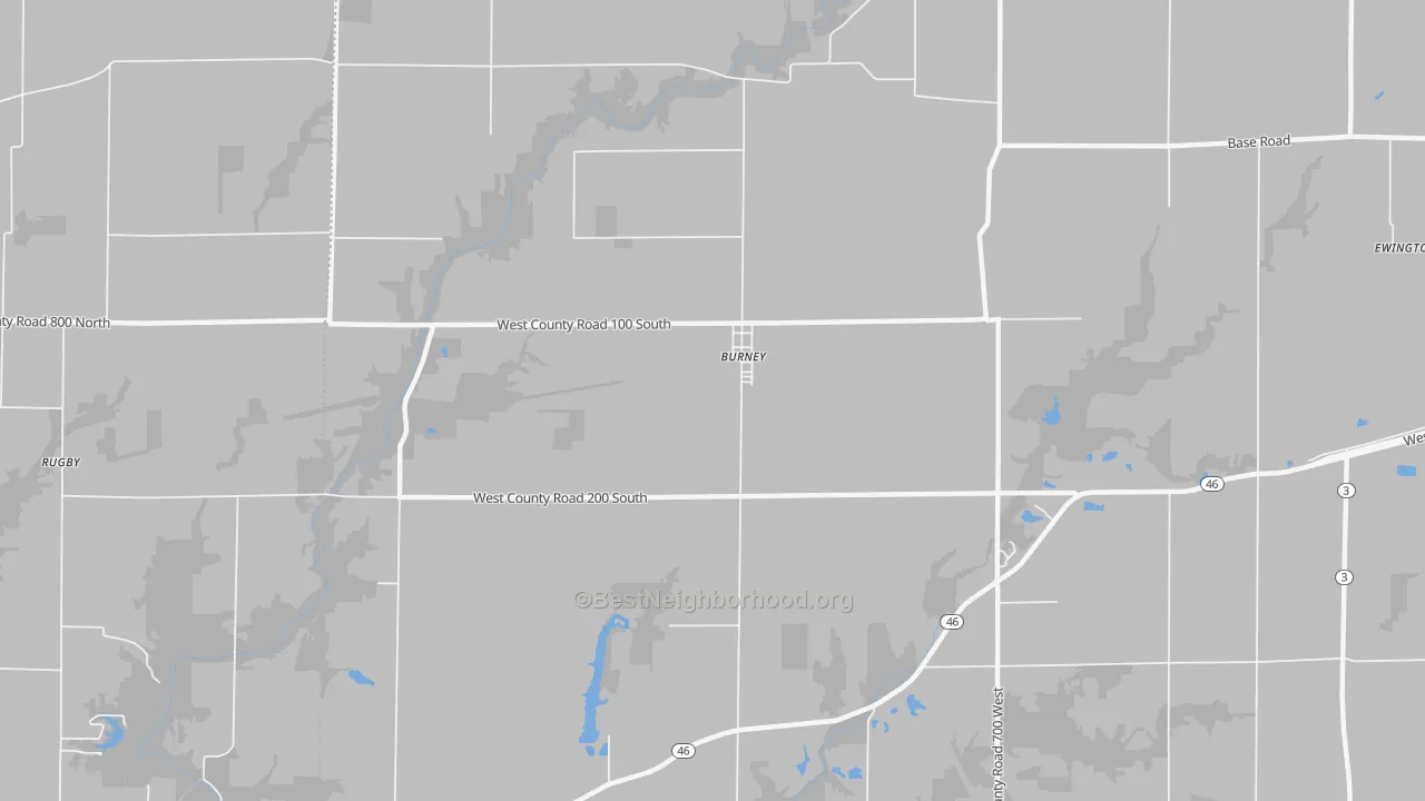 Transit Grade map of Burney, IN