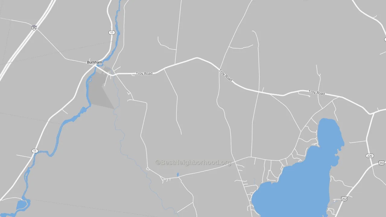 Transit Grade map of Burnham, ME