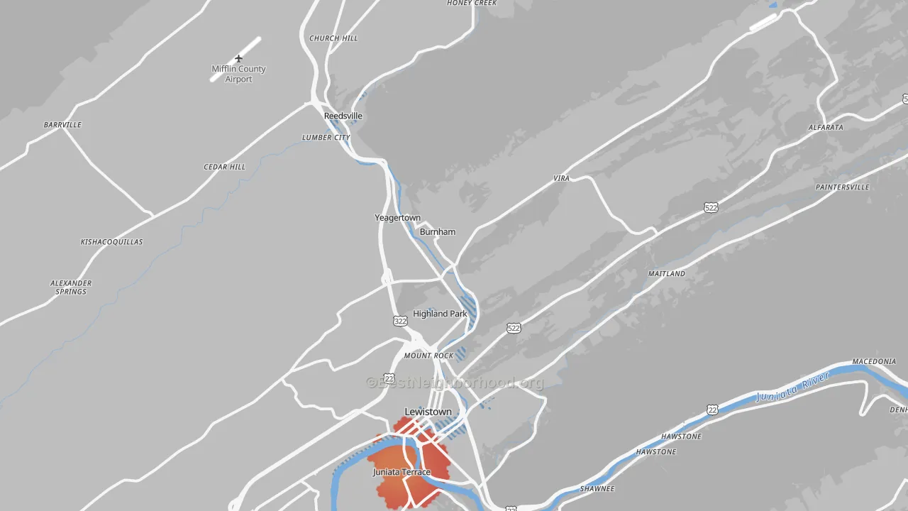 Transit Grade map of Burnham, PA
