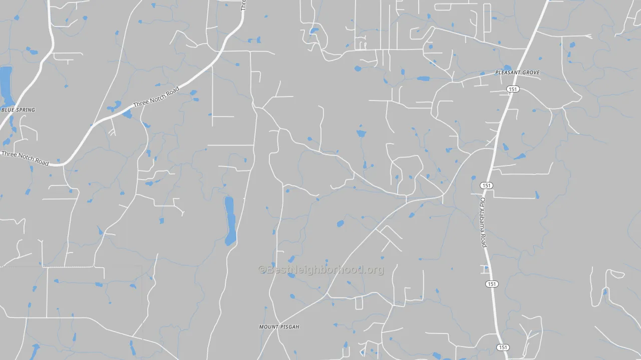 Transit Grade map of Burning Bush, GA
