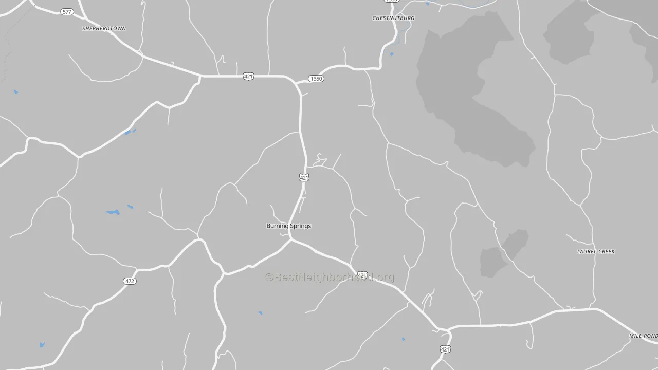 Transit Grade map of Burning Springs, KY